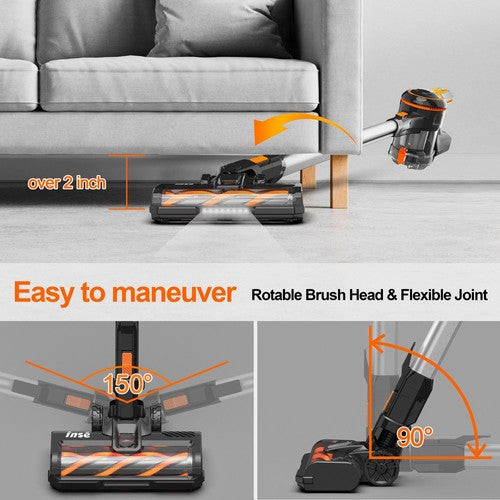 INSE S680 Cordless Stick Vacuum, 28kPa 250W