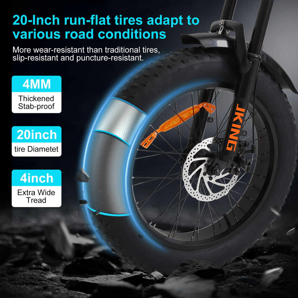 JKING FXH-002 electric bike 48V 15.6AH 500W