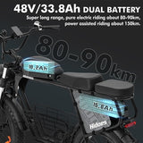 Hidoes B9 Electric Bike, 750W Motor, 48V 18.2Ah+15.6Ah Dual Battery