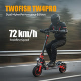 TWOFISH TW4 PRO Electric Scooter, 1000W*2 Motor, 60V 23Ah