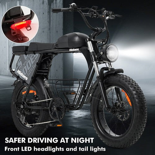 Hidoes B9 Electric Bike, 750W Motor, 48V 18.2Ah+15.6Ah Dual Battery