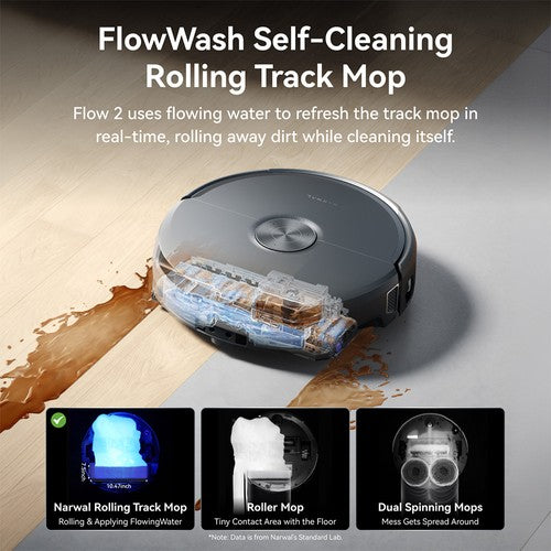 Narwal Flow 2 Robot Vacuum & Mop, 31,000Pa Suction, Dual 1080P AI Vision