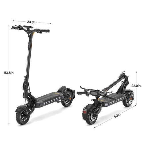 Ausom SR1 Electric Scooter, 2*1000W Motor, 52V 20.8Ah