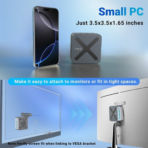 MINIX NEO Z97 Mini PC, Intel N97 4 Cores Max 3.6GHz, 12GB LPDDR5X RAM 512GB SSD