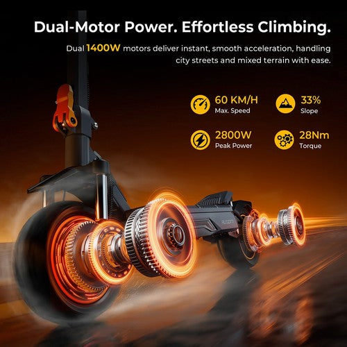 Ausom K20 Pro Dual Motor Electric Scooter 1000W*2
