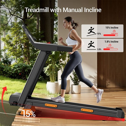 ROBORE SF20 Foldable Treadmill with 15% Incline, 12km/h