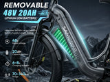SAMEBIKE CREST Fat Tire Mountain E-Bike 1000W