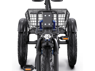 APEFOX RH30 Folding Electric Trike Bike with Rear Basket