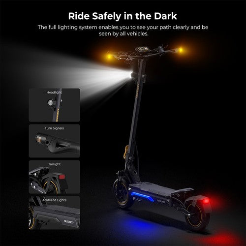 Ausom K20 Pro Electric Scooter, 1000W Motor, 48V 18Ah