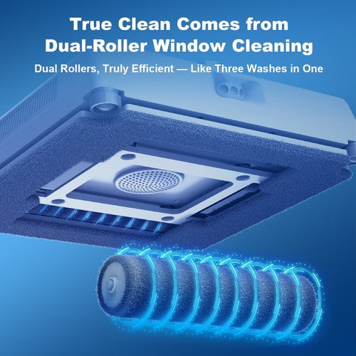 Liectroux S9 Window Cleaning Robot, Dual Roller Brushes