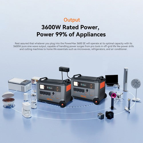 Oscal PowerMax 3600SE Portable Power Station, 3600Wh