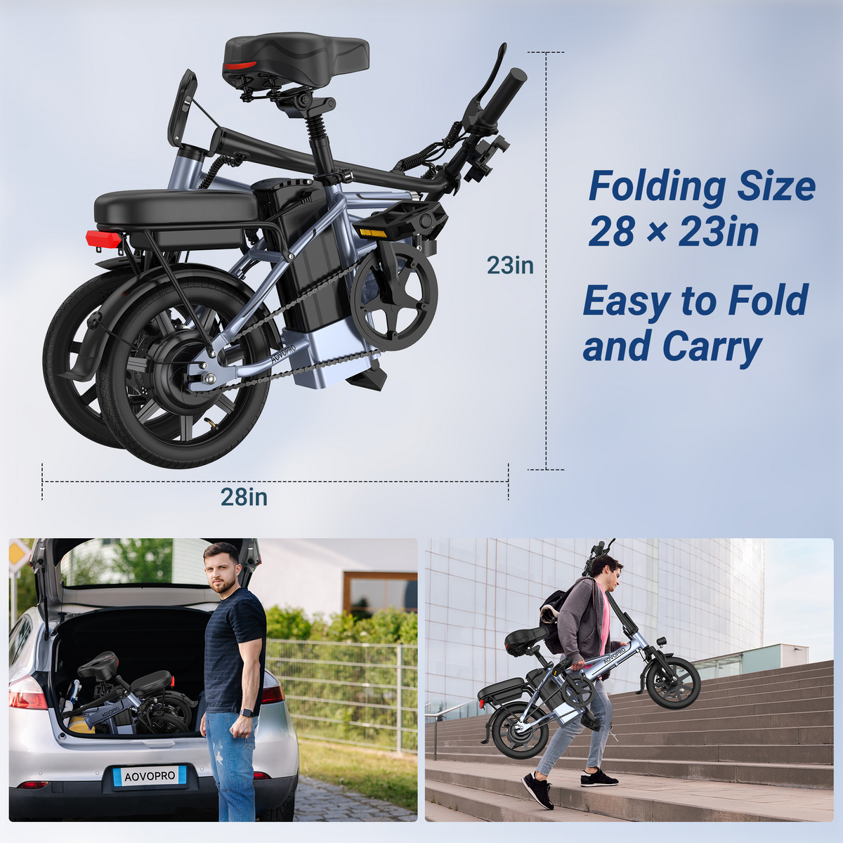 AOVOPRO EB60 Electric Bike 15Ah 500W