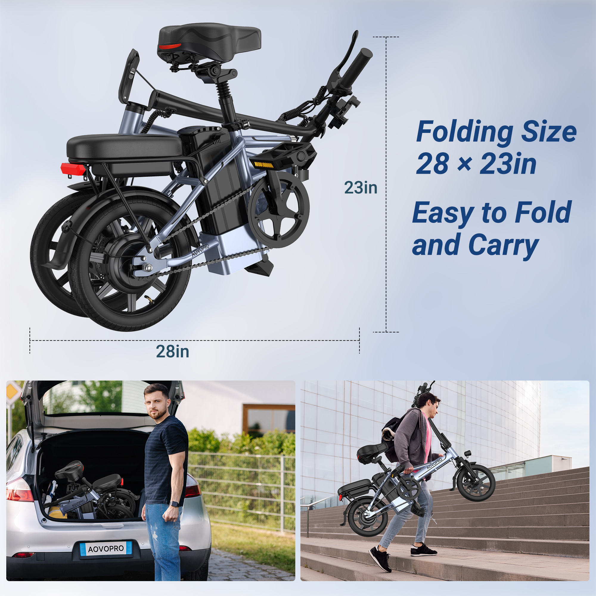 AOVOPRO EB60 Electric Bike 15Ah 500W