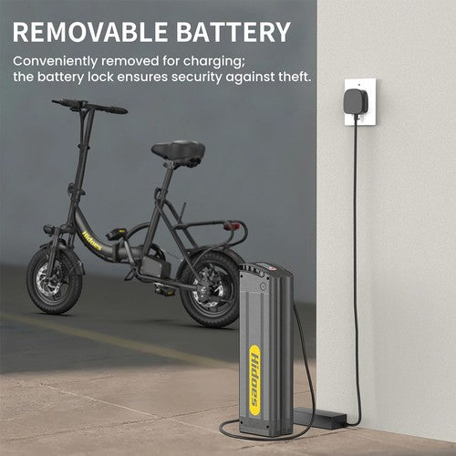 Hidoes C5 Folding Electric Bike, 350W Motor, 36V 10.4Ah
