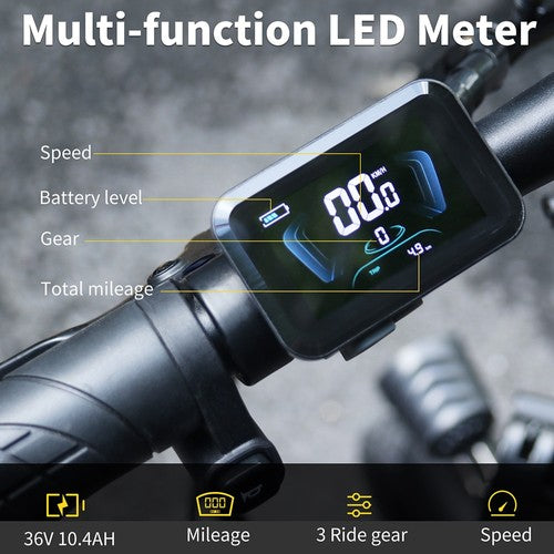 Hidoes C5 Folding Electric Bike, 350W Motor, 36V 10.4Ah