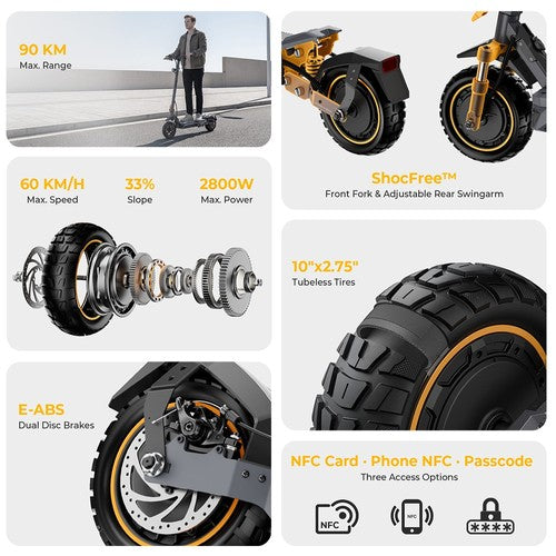 Ausom K20 Pro Dual Motor Electric Scooter 1000W*2