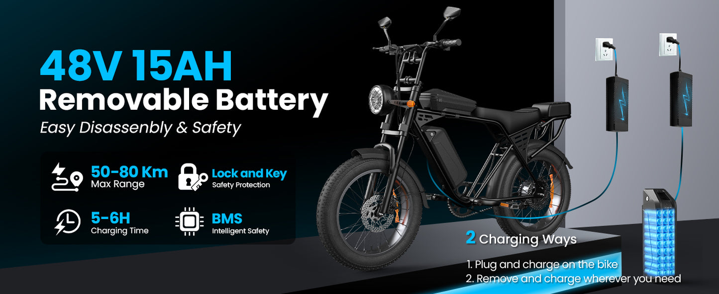 AtlasTrek X5 Electric Bike 48V 15Ah 250W
