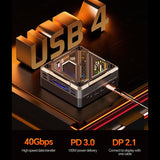 AOOSTAR GOD88 Mini PC, AMD Ryzen 7 8845HS 8 Core Max 5.1GHz, 32GB DDR5 RAM 1TB SSD