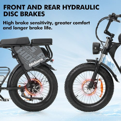 Hidoes B9 Electric Bike, 750W Motor, 48V 18.2Ah+15.6Ah Dual Battery