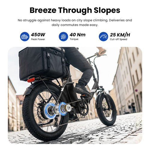Touroll S3 Step-Thru Electric Bike, 250W Motor, 36V 13Ah