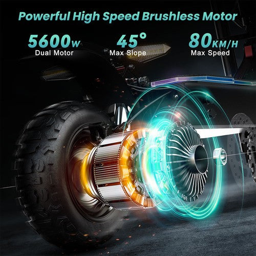 FENGQS GT8 PRO Electric Scooter, 2800W*2 Motor, 67.2V 38Ah