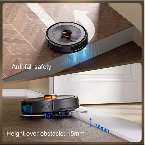 Teendow D10S MAX 2-in-1 Robot Vacuum Cleaner and Mop with Auto-empty Station, 4500Pa