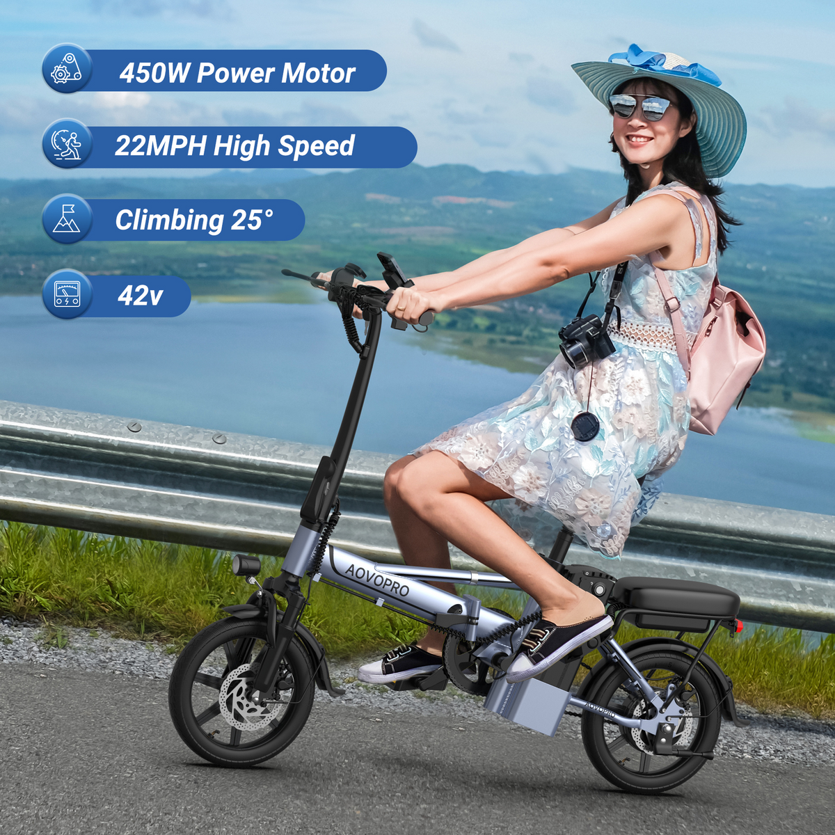 AOVOPRO EB60 Electric Bike 15Ah 500W