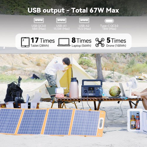 Flashfish P63 Portable Power Station 520Wh/140400mAh