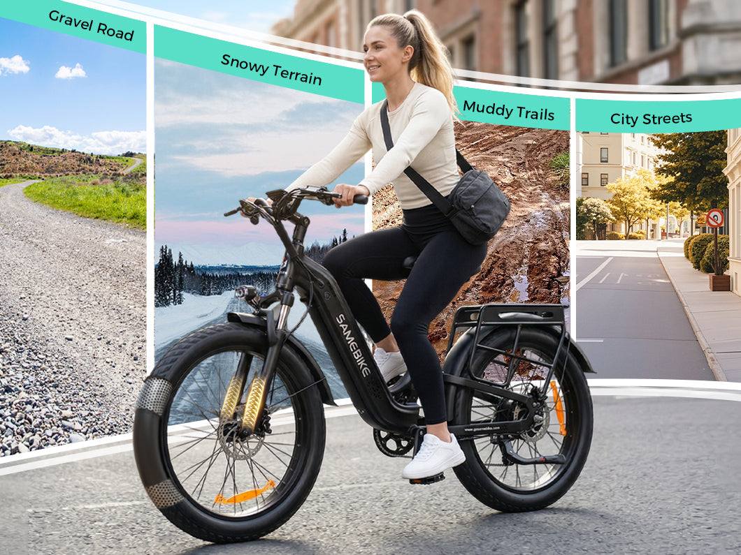 SAMEBIKE CREST Fat Tire Mountain E-Bike 1000W
