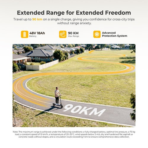 Ausom K20 Pro Electric Scooter, 1000W Motor, 48V 18Ah