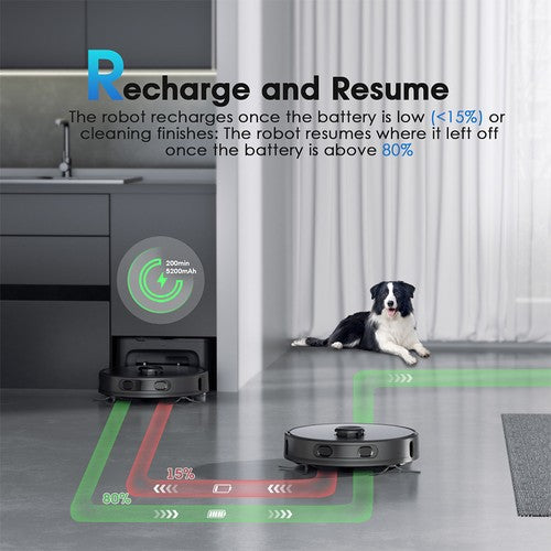 Teendow D65S MAX Robot Vacuum Cleaner 70-Day Auto-Empty 6000Pa
