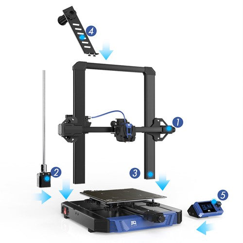 BIQU Hurakan 3D Printer, Klipper Firmware, Auto Leveling, Built-in Microprobe