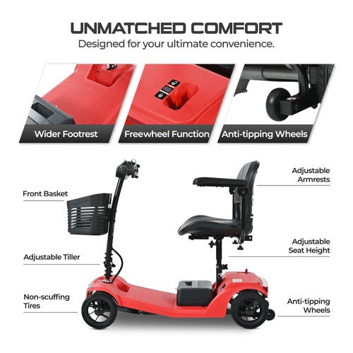 Sweetrich S2 Mobility Scooter, 250W Motor, 24V 12Ah