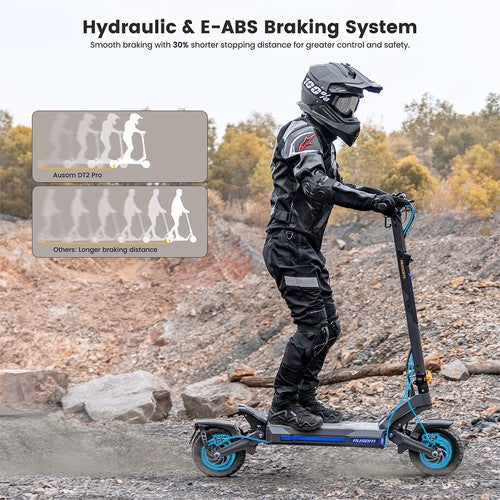 Ausom DT2 Pro Electric Scooter, 2*1100W Motor, 52V 23.4Ah