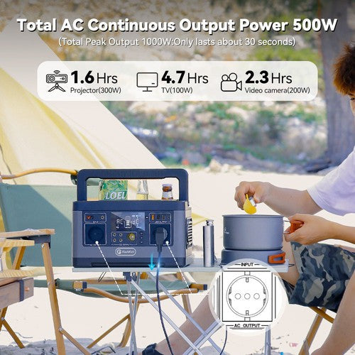 Flashfish P63 Portable Power Station 520Wh/140400mAh