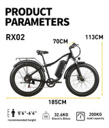 Burchda RX02 Electric Bike 1000W