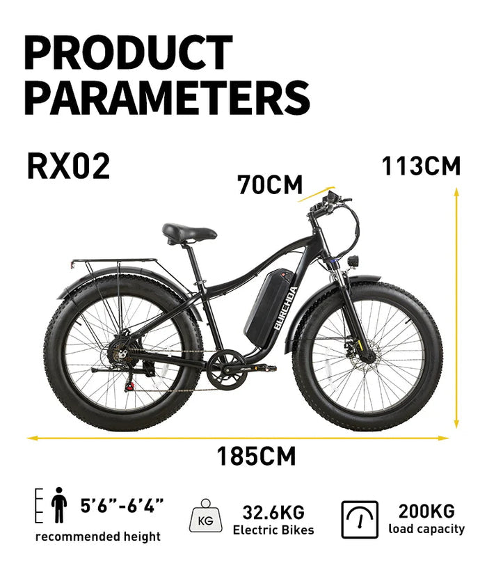 Burchda RX02 Electric Bike 1000W