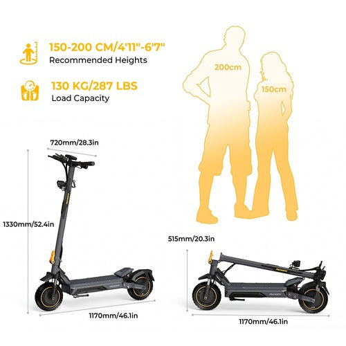 Ausom K20 Pro Dual Motor Electric Scooter 1000W*2