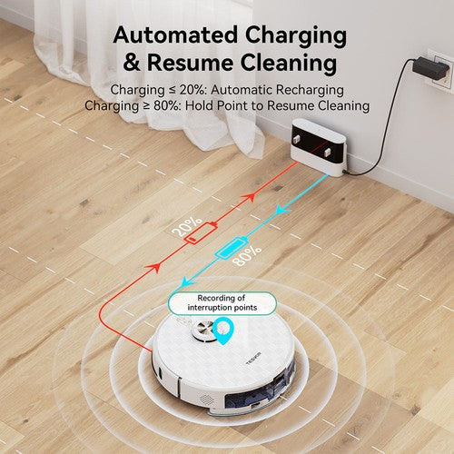 Tesvor S8 Pro 2 in 1 Robot Vacuum Cleaner with Wiping Function 6000Pa