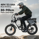 Hidoes B9 Electric Bike, 750W Motor, 48V 18.2Ah+15.6Ah Dual Battery