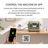 FOSSiBOT F2400 Portable Power Station, 2048Wh LiFePO4 Battery 2400W Output Solar Generator