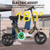 Hidoes C5 Folding Electric Bike, 350W Motor, 36V 10.4Ah