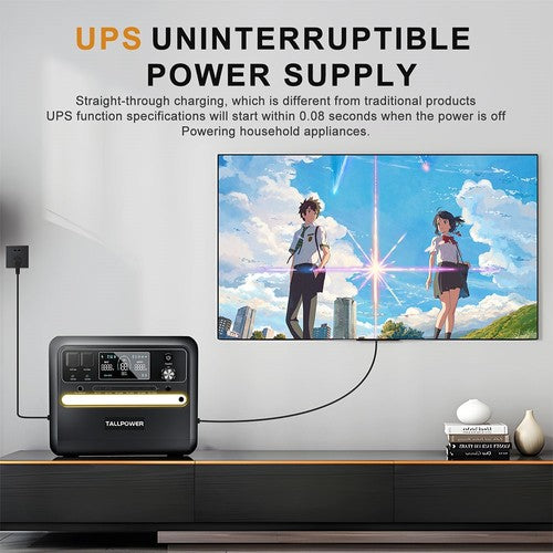 TALLPOWER V2400 Power Station 2160Wh LiFePo4 Solar Generator