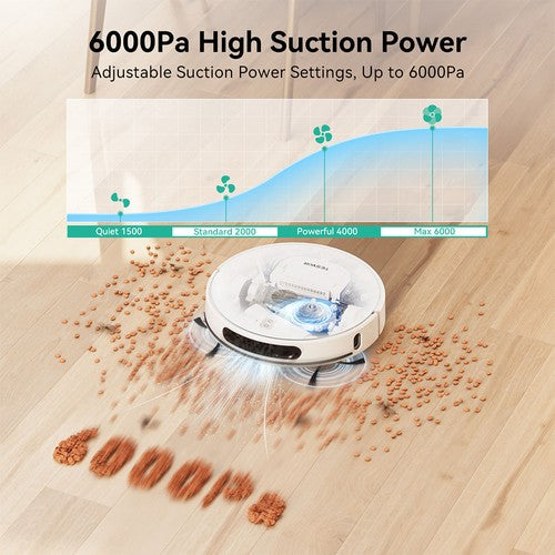 Tesvor S8 Pro 2 in 1 Robot Vacuum Cleaner with Wiping Function 6000Pa