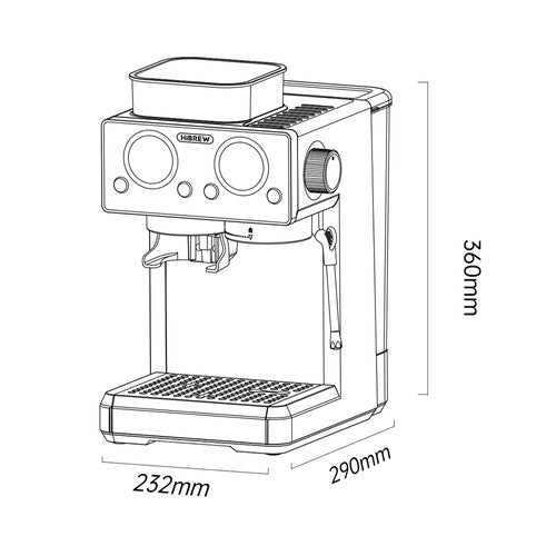 HiBREW H20 All-in-One Coffee Machine with Built-in Grinder, Dual Hot & Cold Extraction