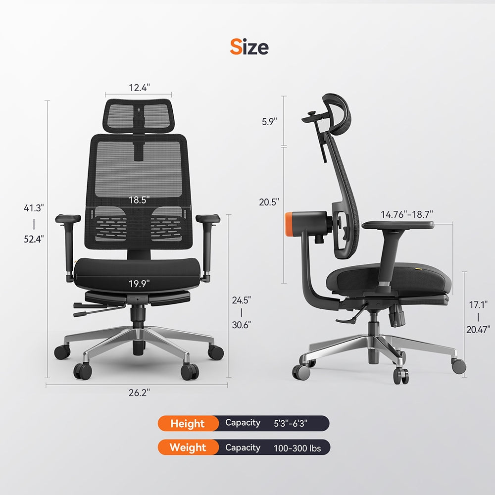 Gaming chair Newtral MagicH-BPro Black
