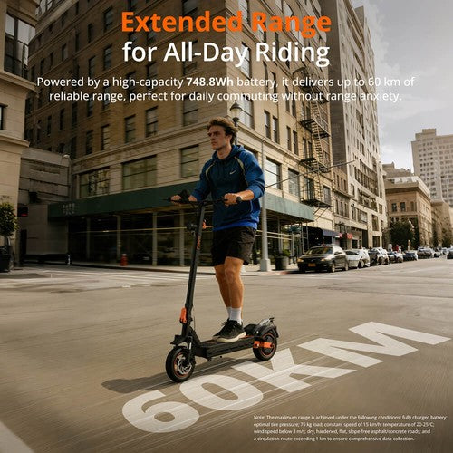 Fynzo S11 Foldable Electric Scooter, 1100W Peak Motor, 48V 15.6Ah