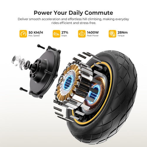 Ausom K20 Pro Electric Scooter, 1000W Motor, 48V 18Ah