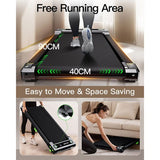 Akluer 480L-A Walking Pad with Incline, 2.5HP Under Desk Treadmill with Remote Control