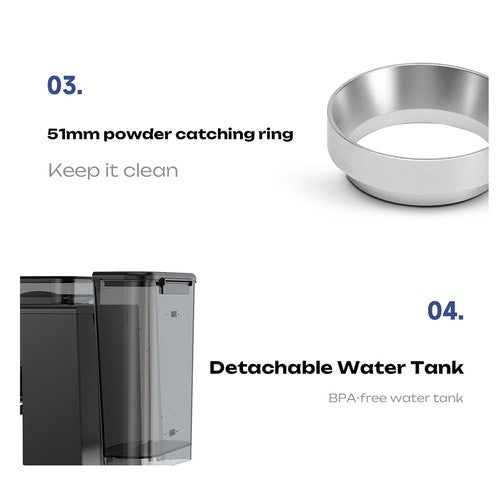 HiBREW H20 All-in-One Coffee Machine with Built-in Grinder, Dual Hot & Cold Extraction